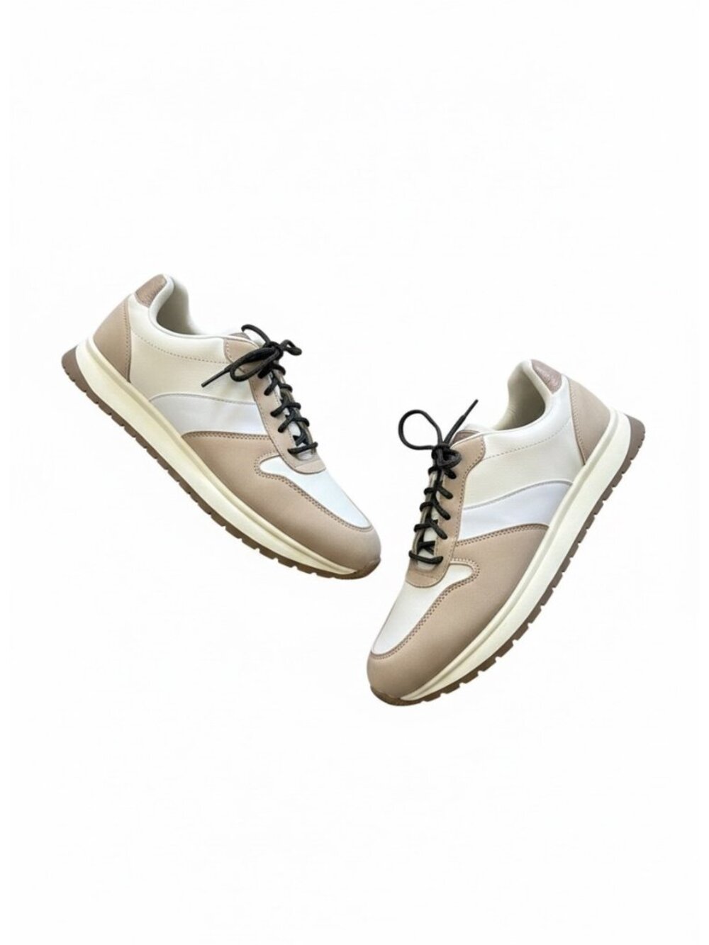 Time And Tru Retro Sneakers Beige Size 11 Neutral Casual Preppy Spring Summer